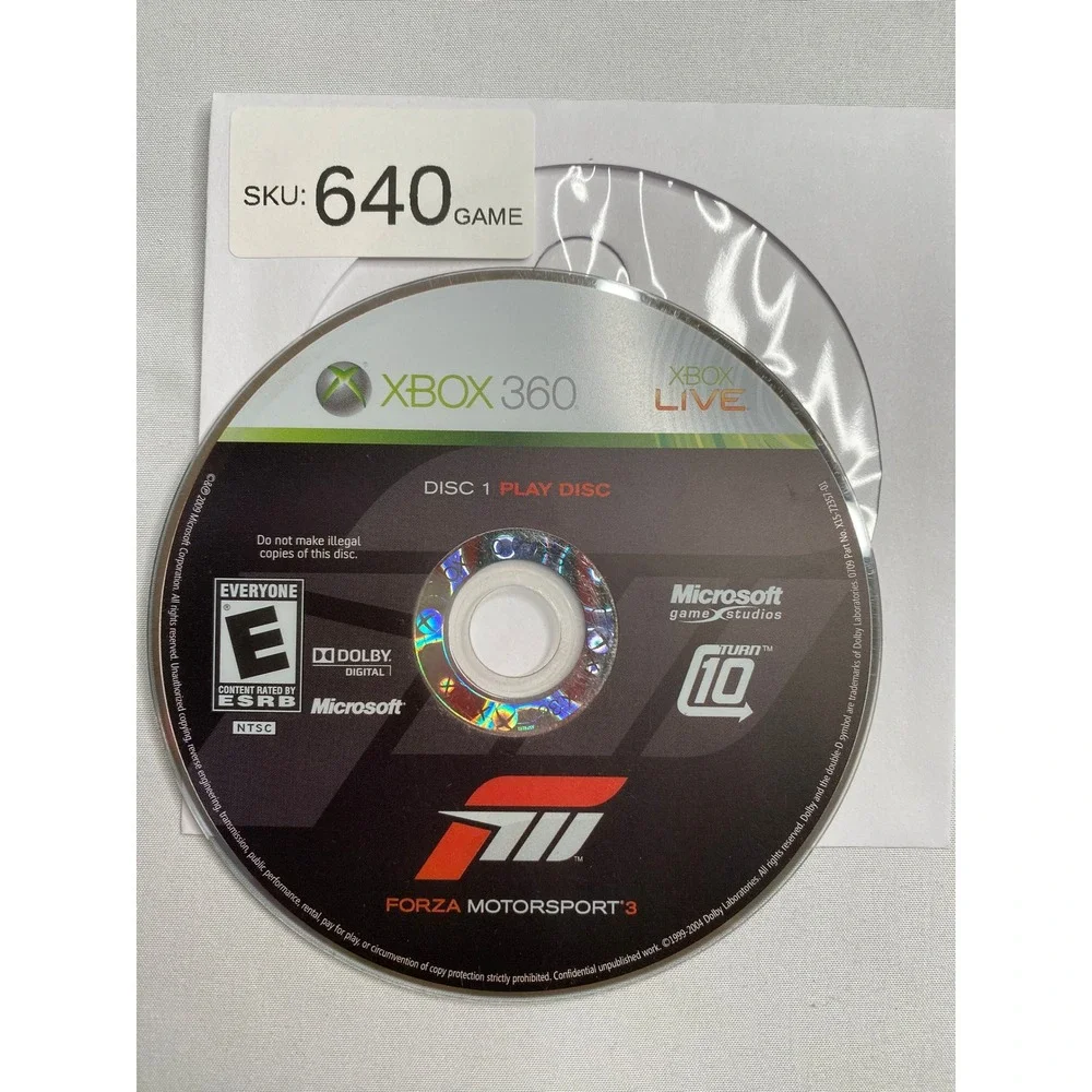 Forza Motorsport 3 Xbox 360 Disc 1 Play Disc Only